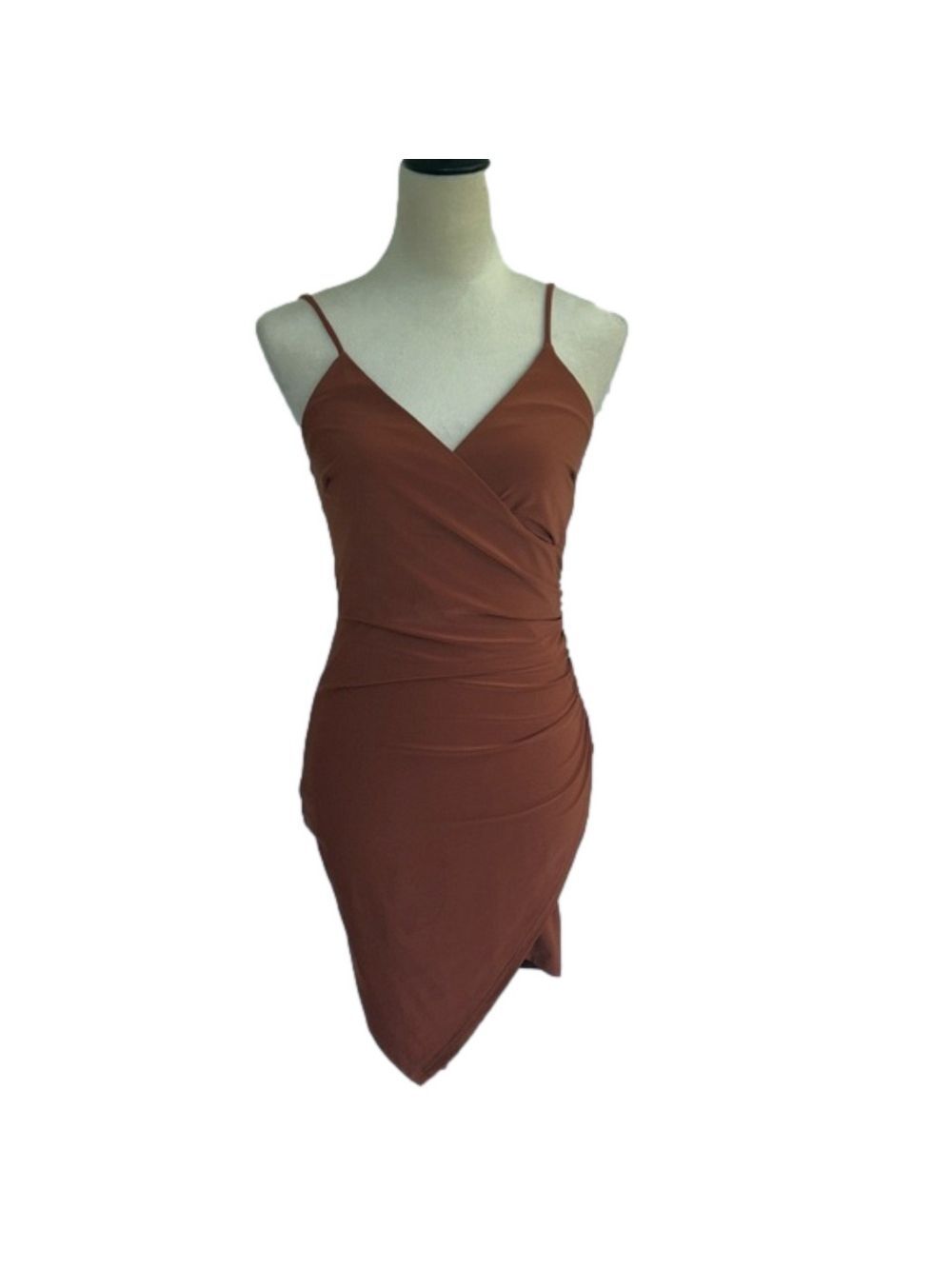 Windsor: Bodycon Dress in Cognac: Size S/M